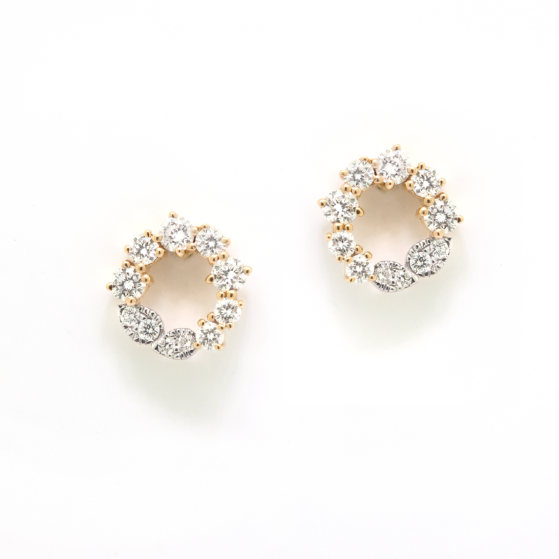 Diamond Circle Earrings - available on special order