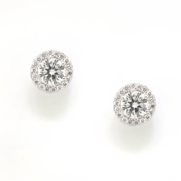 Diamond Halo Stud Earrings - available on special order