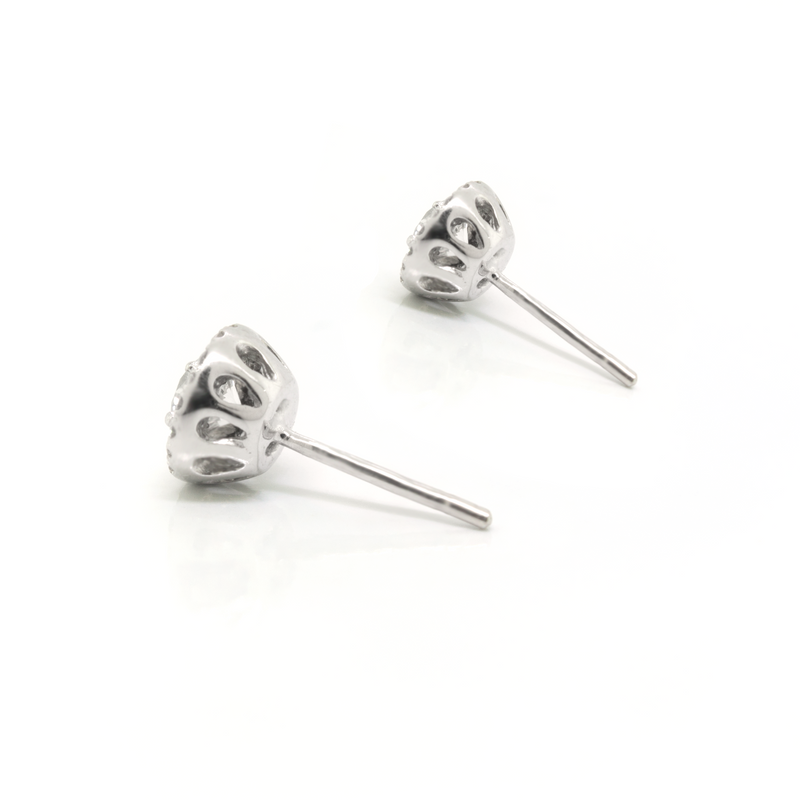 Diamond Halo Stud Earrings - available on special order