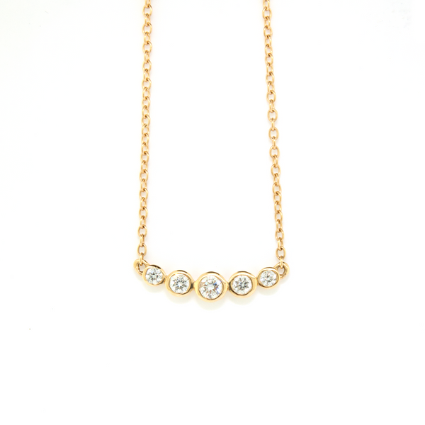 Curved Bar Diamond Necklace - available on special order