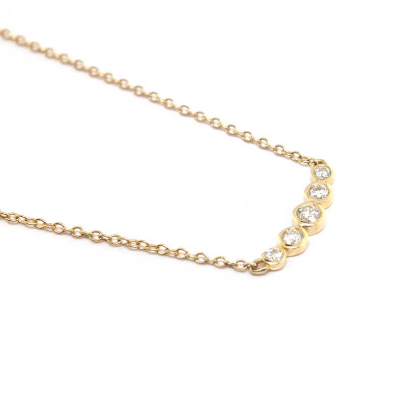 Curved Bar Diamond Necklace - available on special order