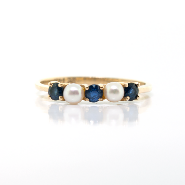 Tiffany & Co Pearl & Sapphire Ring