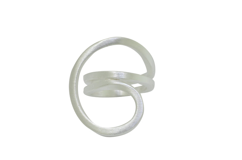 Sterling Silver Large Swirl Ring