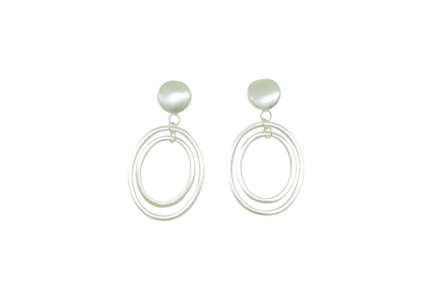 Sterling Silver Double Loop Earrings