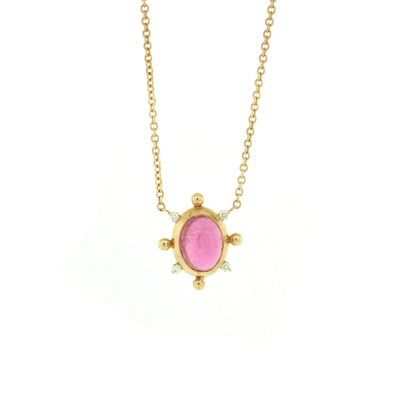 The "Emma" Pink Tourmaline and Diamond Necklace