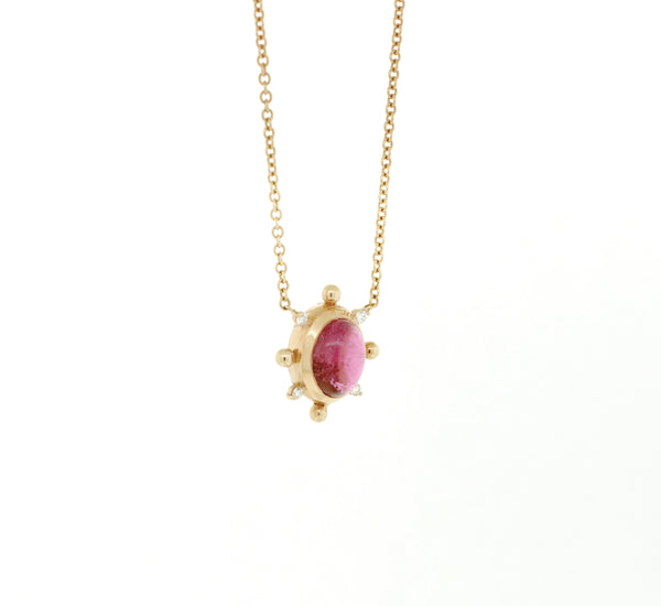 The "Emma" Pink Tourmaline and Diamond Necklace