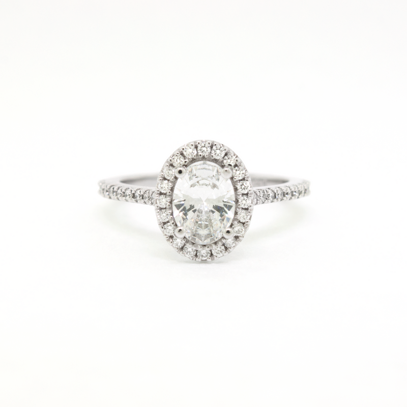 Oval Engagement Ring (setting only)