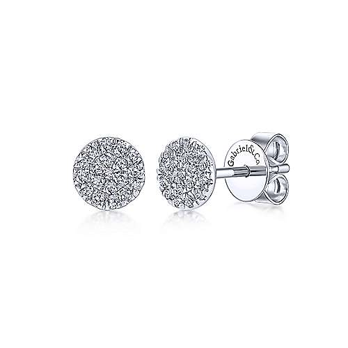 Round Cluster Diamond Stud Earrings - available on special order