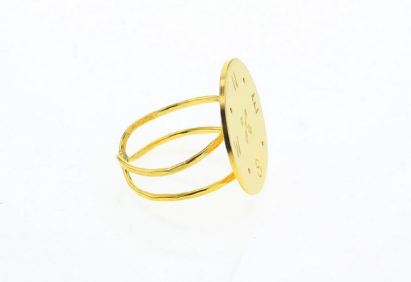 Gold-filled Compass Disc Ring