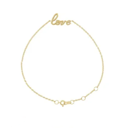 "Love" Script Bracelet