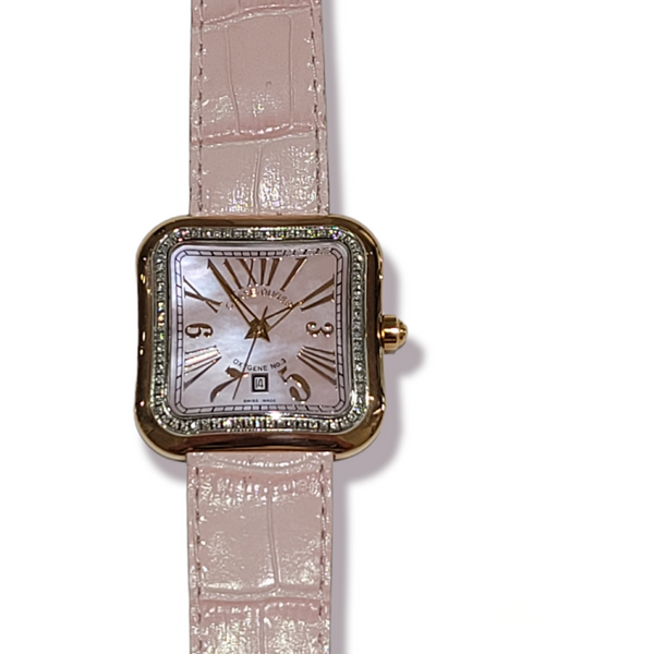 CHASE DURER - Oxygene Rose Gold Plated Diamond Bezel Watch