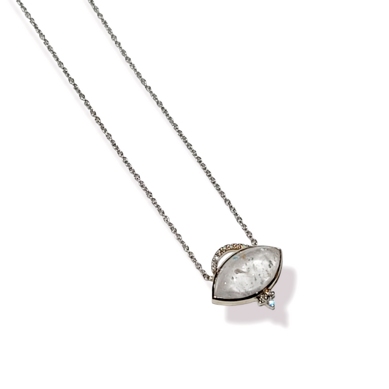 Gilalite Quartz Diamond Necklace