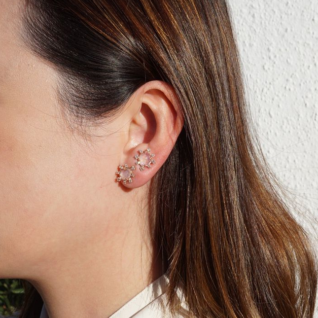 Moonstone Burst Earrings