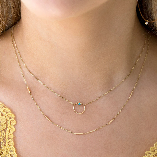Circle Turquoise Necklace