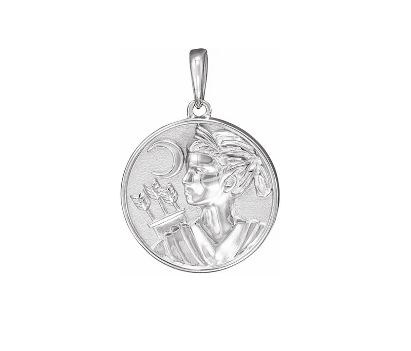 Sterling Silver Artemis Coin Pendant
