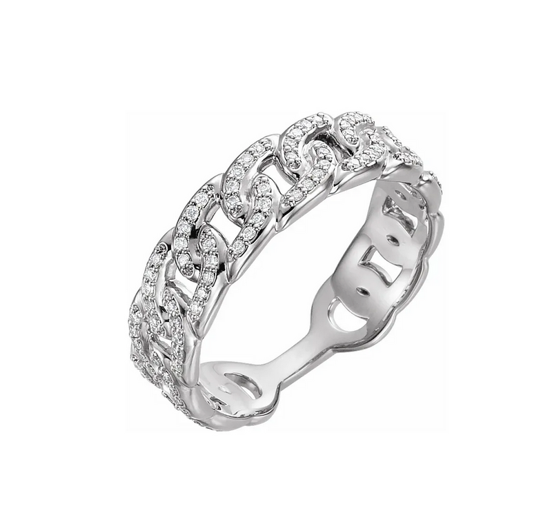 Diamond Chain Link Ring - available on special order