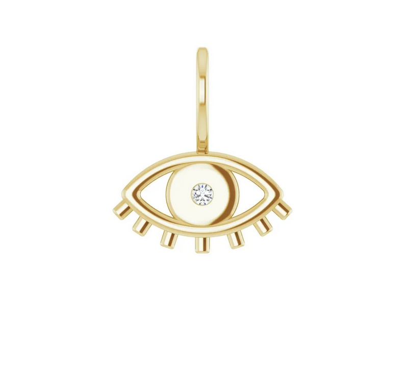 Diamond Evil Eye Charm/Pendant - available on special order