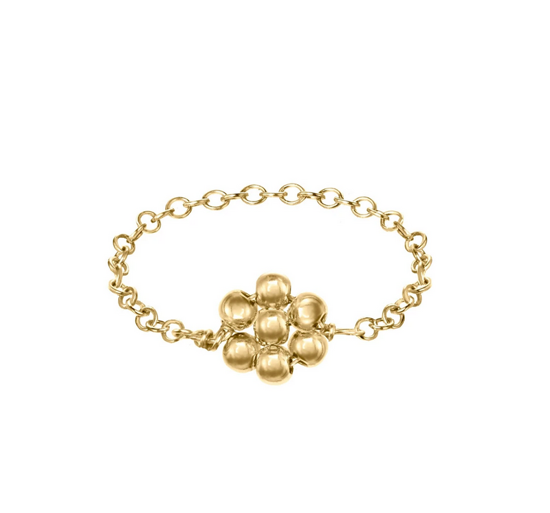 Gold-filled Flower Chain Ring