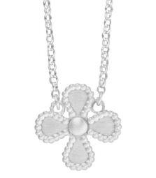 Sterling Silver Four Petal Flower Necklace