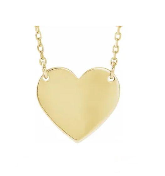 Engravable Heart Necklace - available on special order