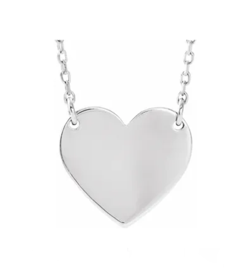 Engravable Heart Necklace - available on special order