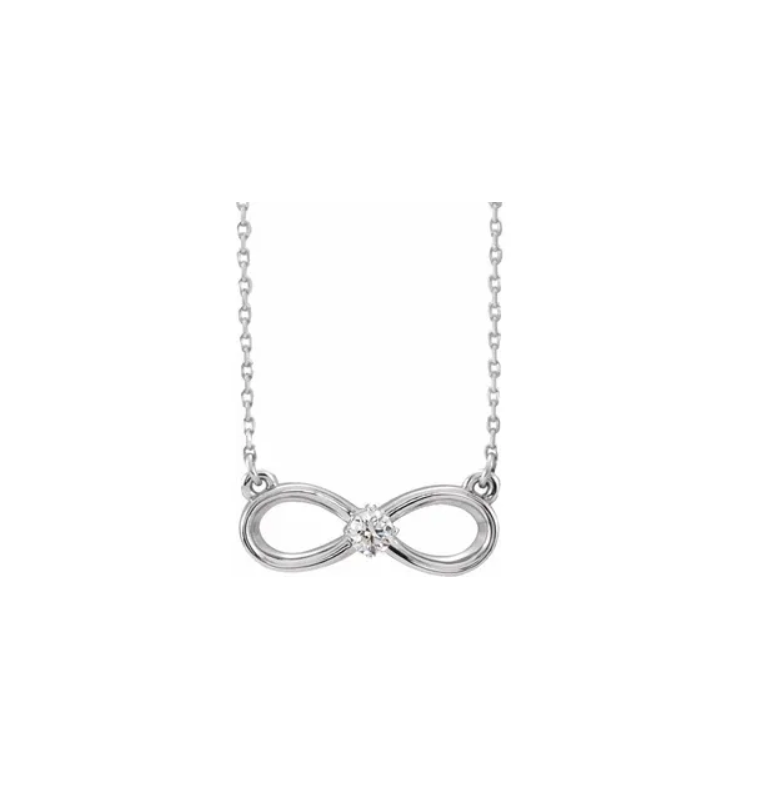 Infinity Solitaire Diamond Necklace