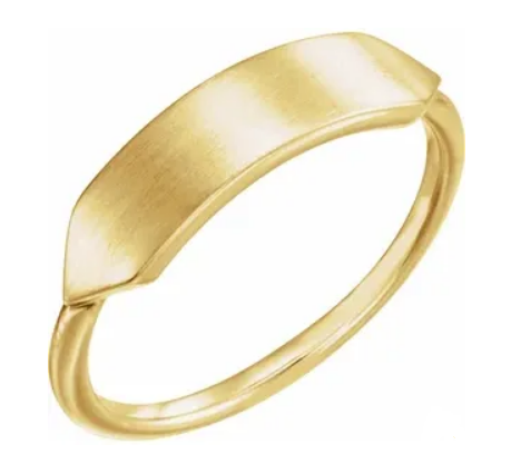 Gold Geometric Signet Ring - available on special order