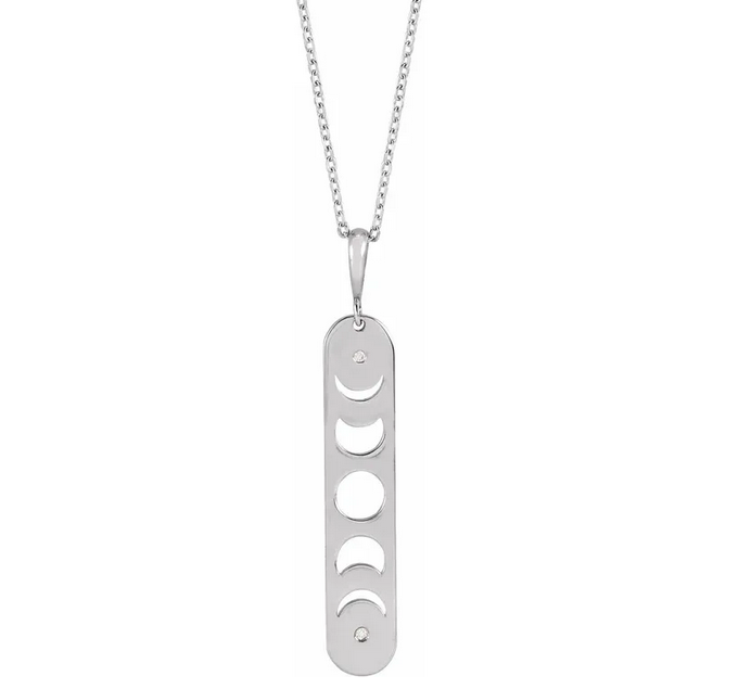 Diamond Moon Phase Bar Necklace - available on special order