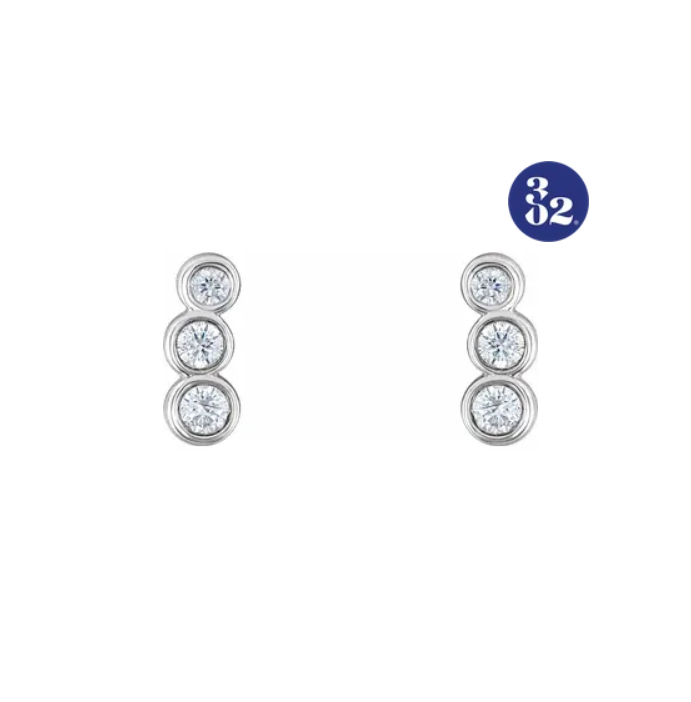 Diamond Petite Ear Climbers - available on special order