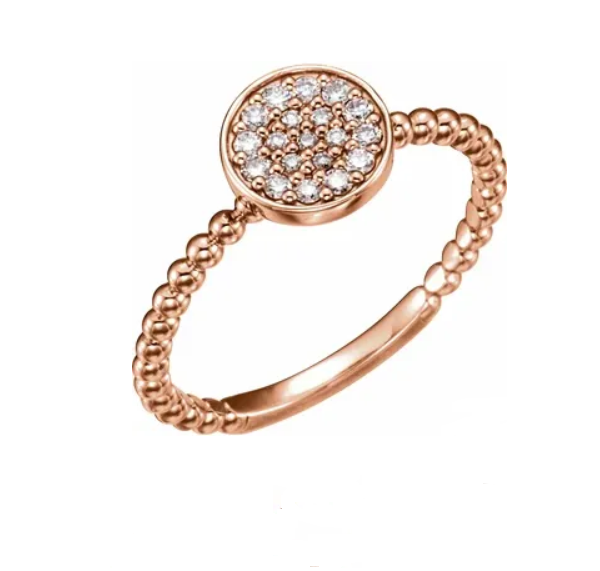 Diamond Round Bead Ring - available on special order