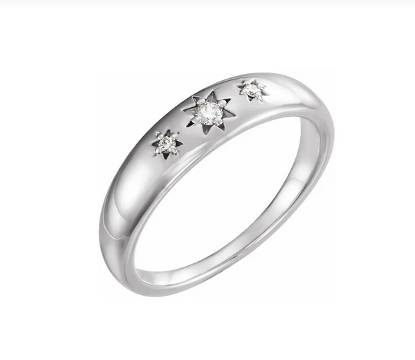 Sterling Silver Starburst Ring