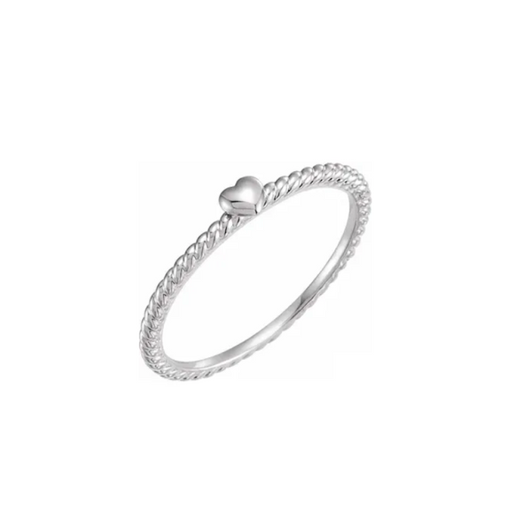 Mini Heart Rope Ring - available on special order