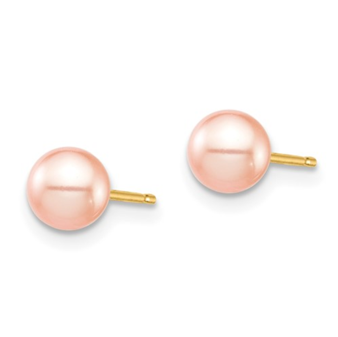 Pink Freshwater 5mm Pearl Stud Earrings - available on special order