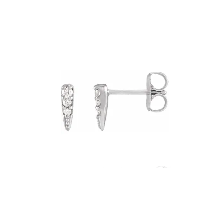 Diamond Spike Stud Earrings - available on special order